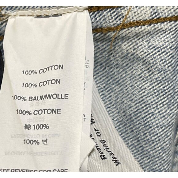 J Crew Indigo Denim Jacket Distressed (HOLES)  S Small Light Wash Blue - Picture 9 of 10